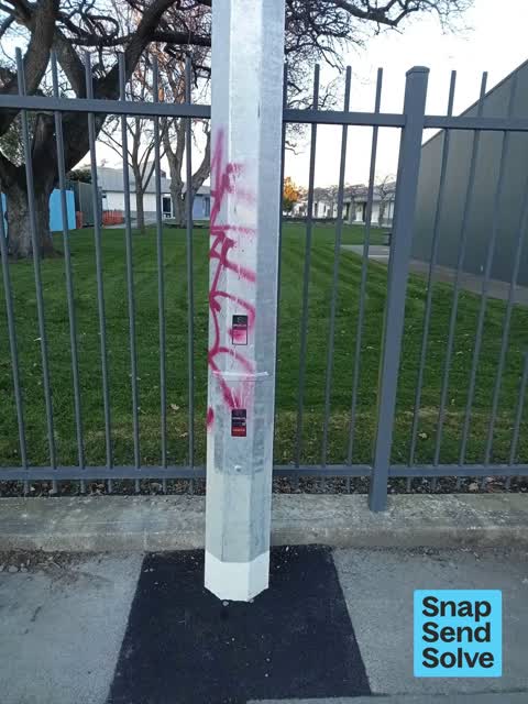 Graffiti on a fence, building or structure — a report photo