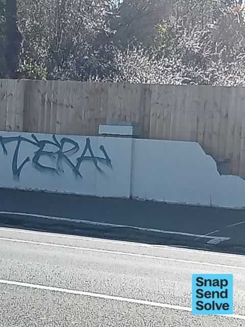 Graffiti on a fence, building or structure — a report photo