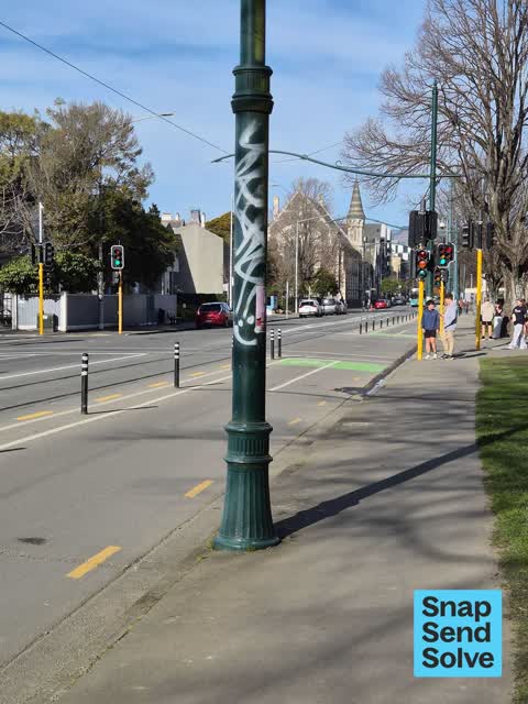 Graffiti on a fence, building or structure, a report photo