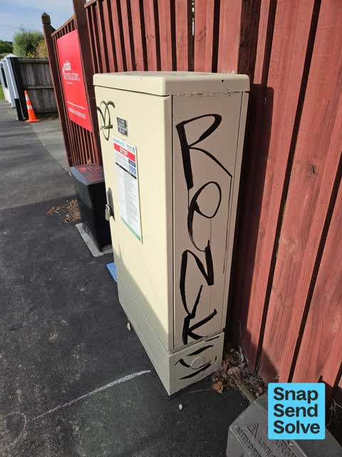 Graffiti on a fence, building or structure, a report photo
