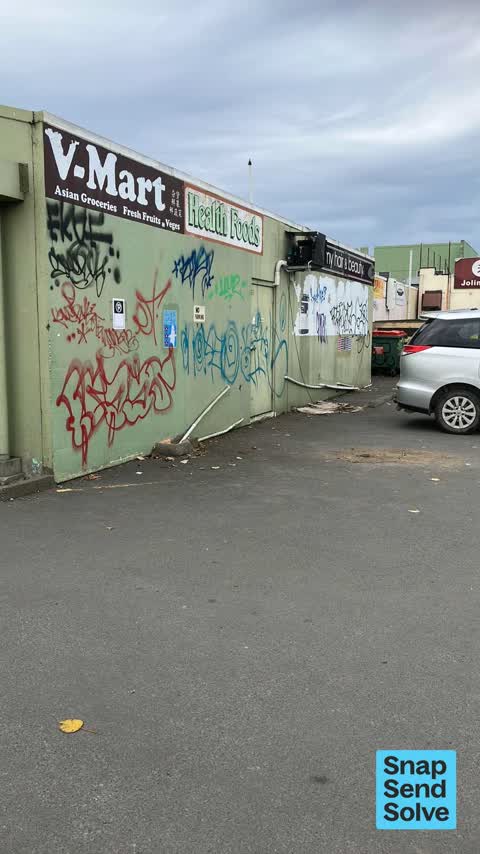 Graffiti on a fence, building or structure — a report photo