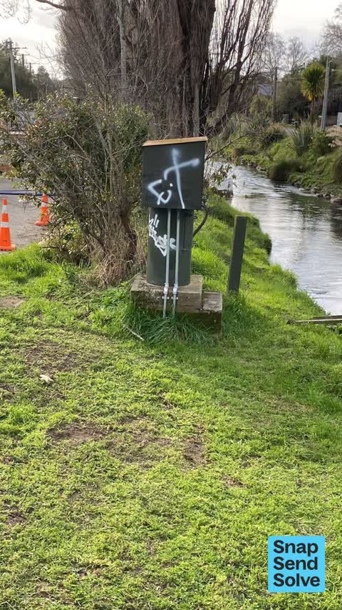 Graffiti on a fence, building or structure, a report photo