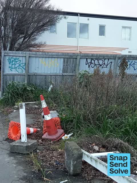 Graffiti on a fence, building or structure — a report photo