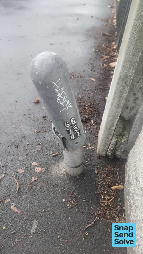 Graffiti on a fence, building or structure, a report photo