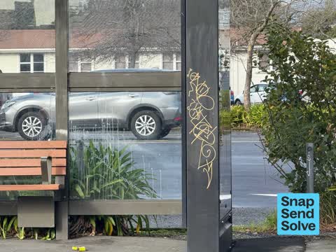 Graffiti on a fence, building or structure, a report photo