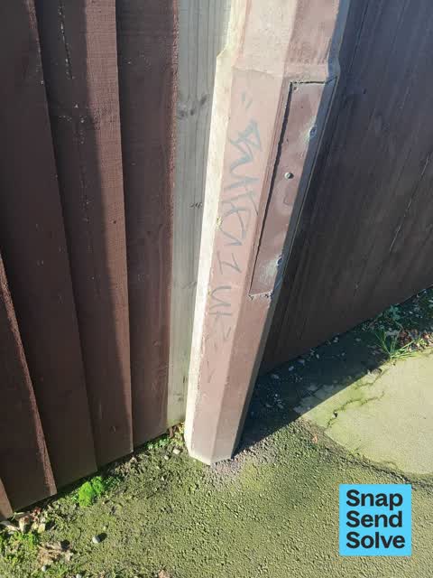 Graffiti on a road, footpath or bridge, a report photo