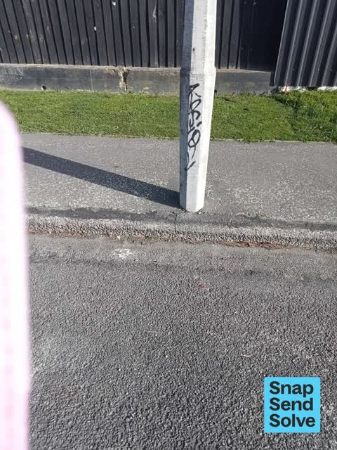 Graffiti on a fence, building or structure, a report photo