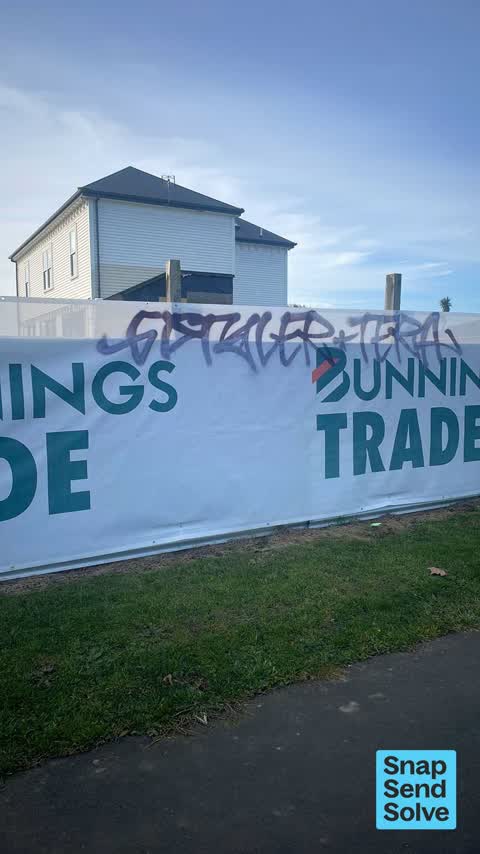 Graffiti on a fence, building or structure, a report photo