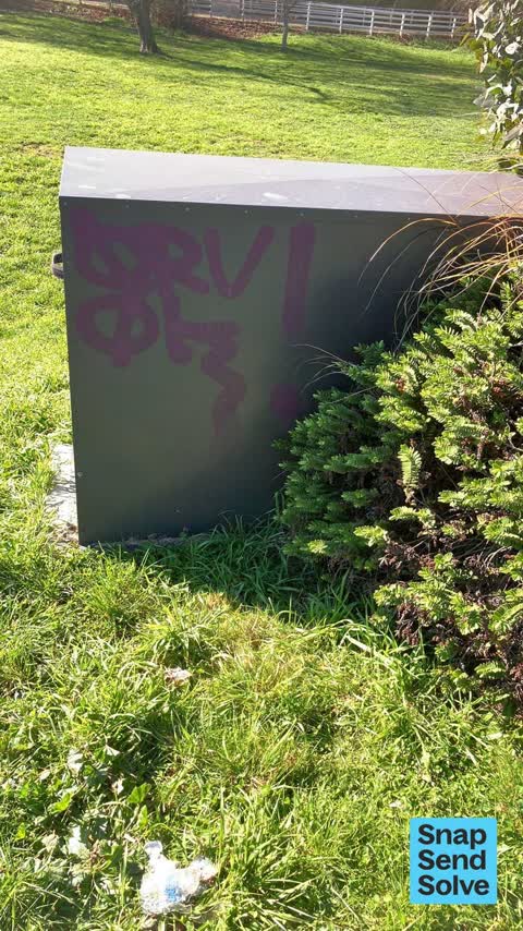 Graffiti on a fence, building or structure, a report photo