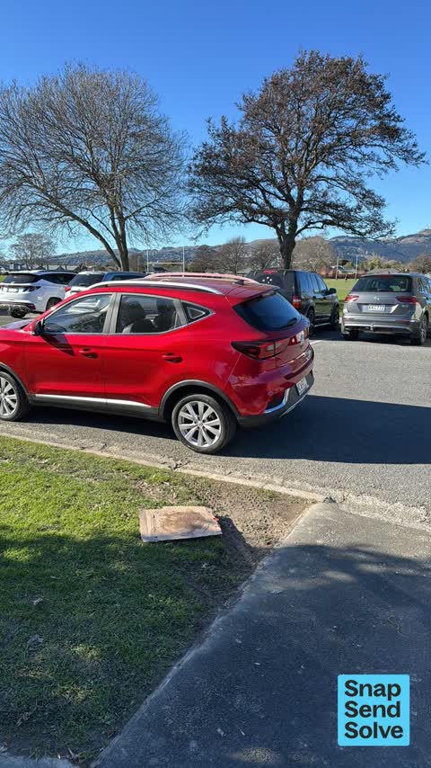 Hazard, vehicle, a report photo
