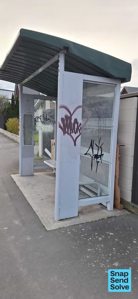 Graffiti on a fence, building or structure, a report photo