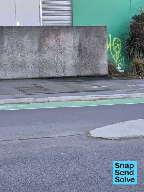 Graffiti on a fence, building or structure — a report photo