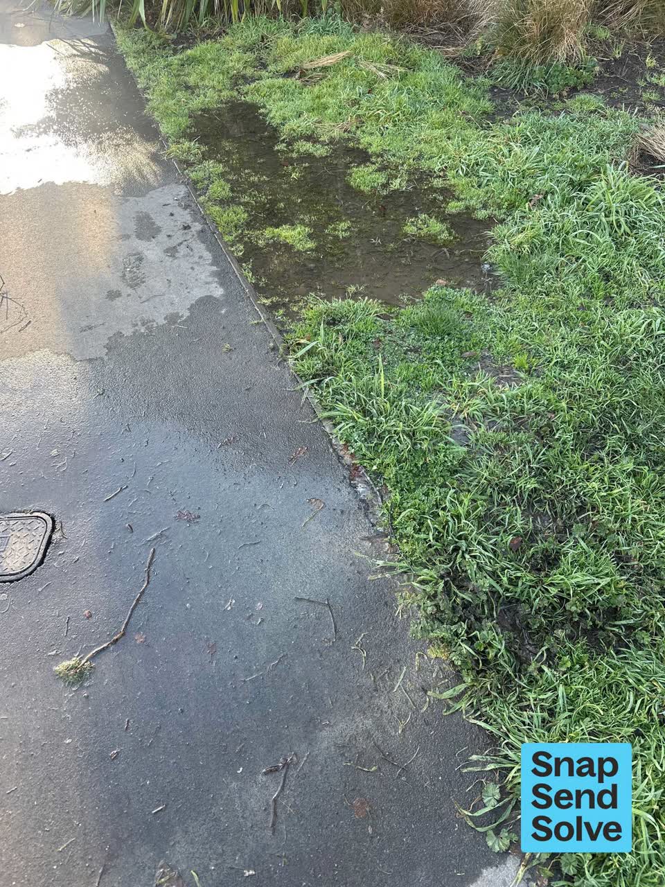 The photograph attached to this water leak report