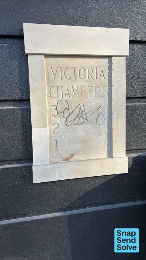 Graffiti on a fence, building or structure, a report photo