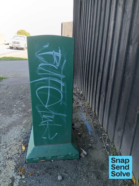 Graffiti on a road, footpath or bridge, a report photo