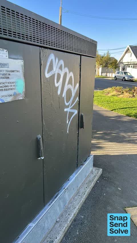 Graffiti on a fence, building or structure, a report photo