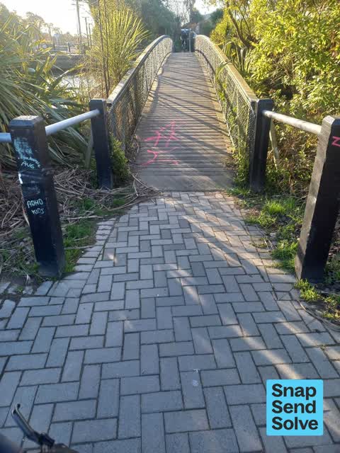 Graffiti on a sign, mural or public art — a report photo