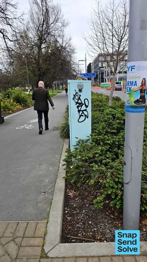 Graffiti on a fence, building or structure — a report photo