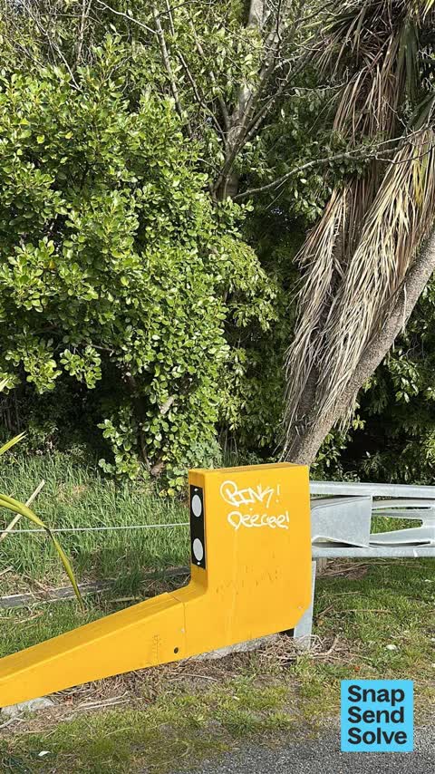 Graffiti on a road, footpath or bridge, a report photo