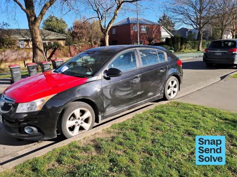 Hazard, vehicle, a report photo