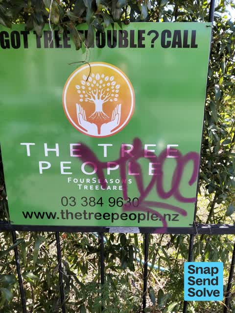 Graffiti on a fence, building or structure — a report photo