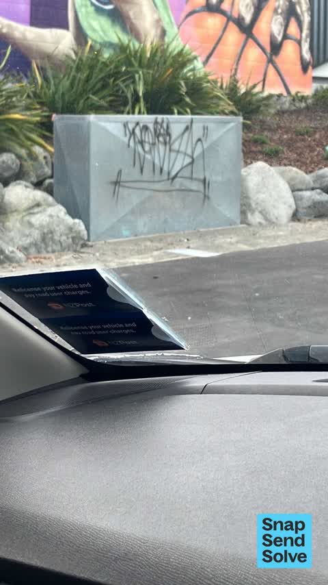 Graffiti on a fence, building or structure — a report photo