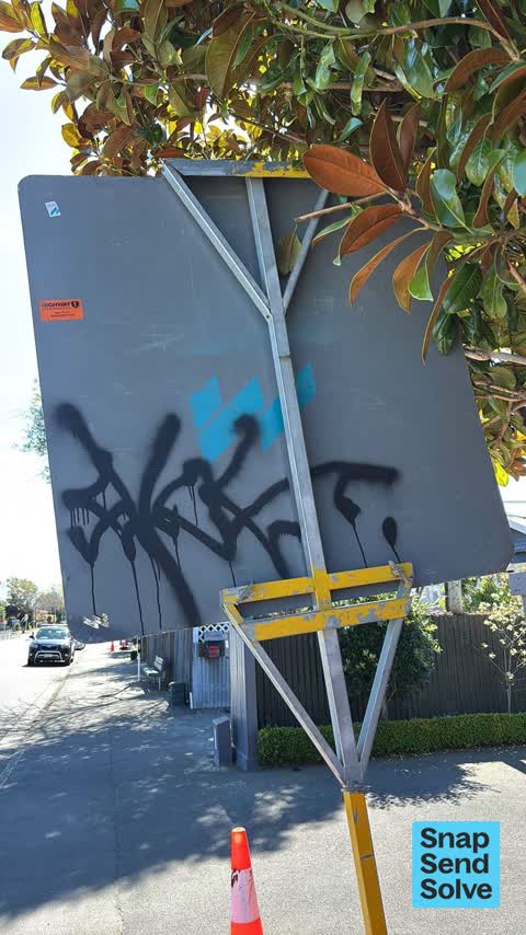 Graffiti on a sign, mural or public art — a report photo
