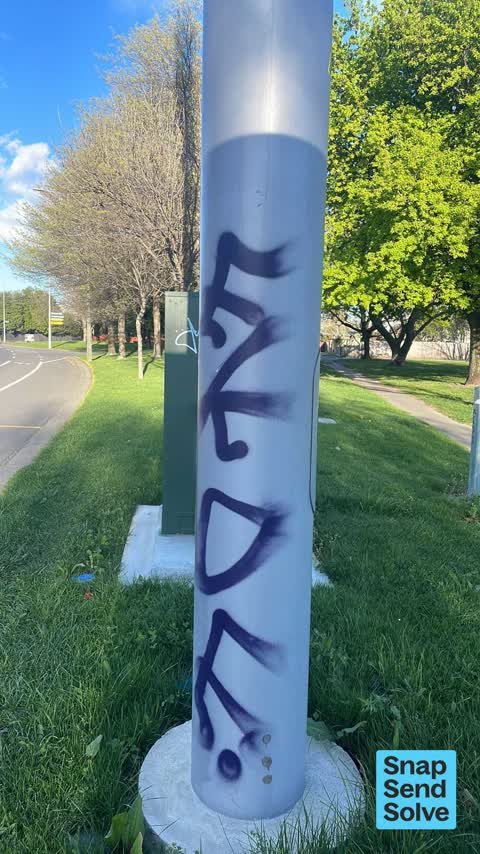Graffiti on a fence, building or structure, a report photo