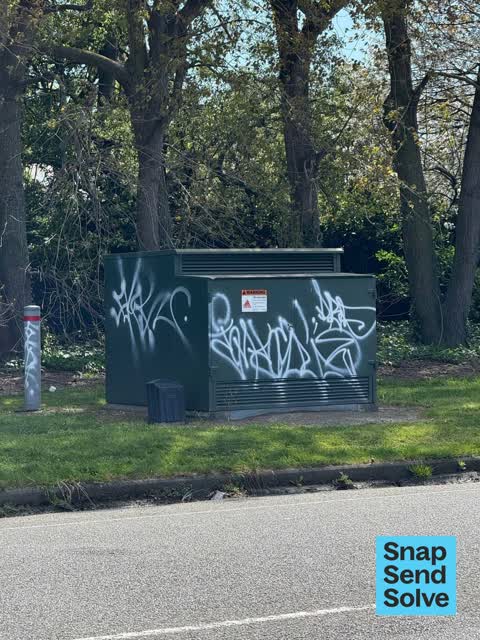 Graffiti on a road, footpath or bridge, a report photo
