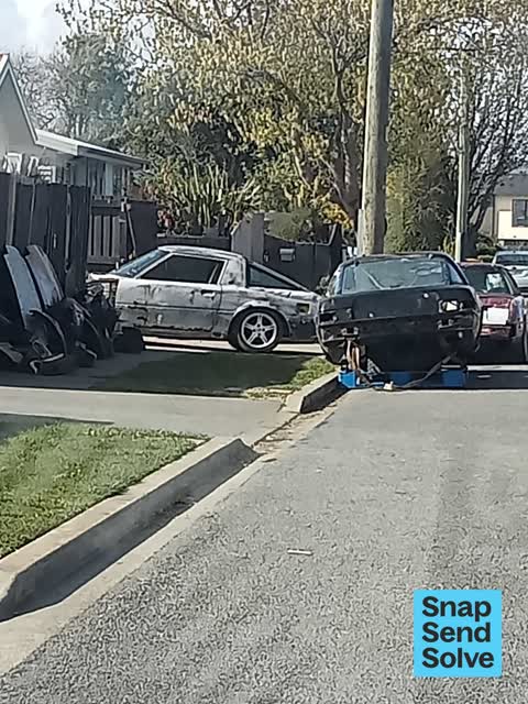 Hazard, vehicle, a report photo