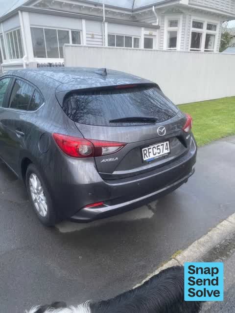 Hazard, vehicle, a report photo