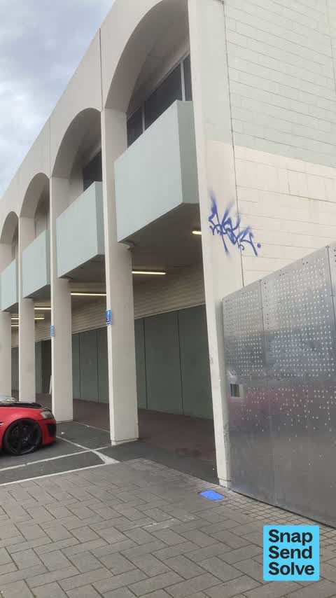 Graffiti on a fence, building or structure, a report photo