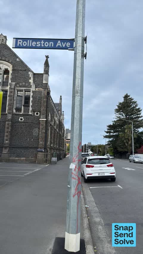 Graffiti on a sign, mural or public art, a report photo