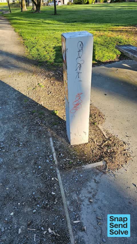 Graffiti on a fence, building or structure — a report photo
