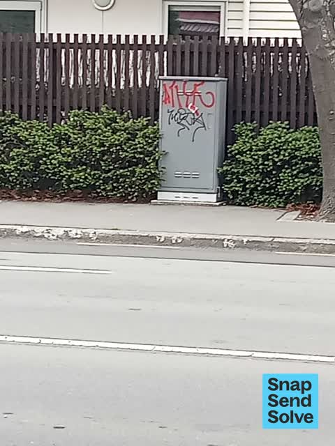 Graffiti on a fence, building or structure, a report photo