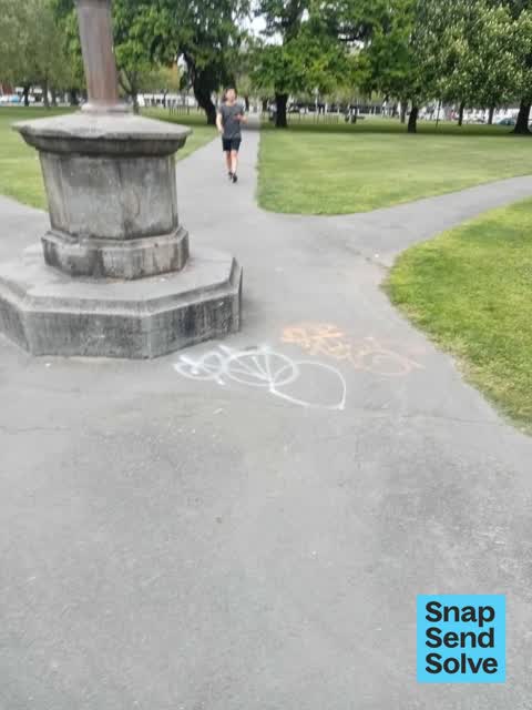 Graffiti on a fence, building or structure — a report photo