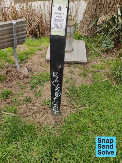 Graffiti on a sign, mural or public art — a report photo