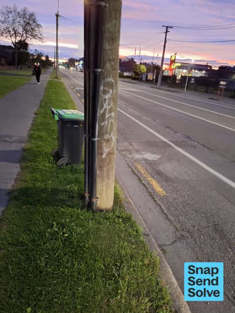 Graffiti on a fence, building or structure, a report photo