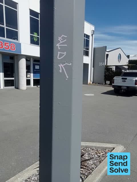 Graffiti on a fence, building or structure, a report photo