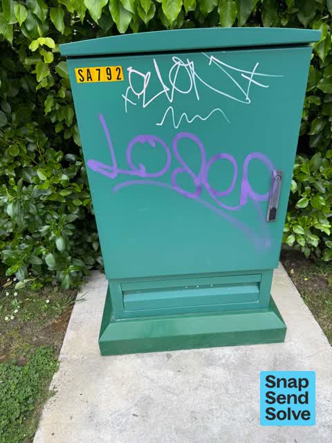 Graffiti on a fence, building or structure, a report photo