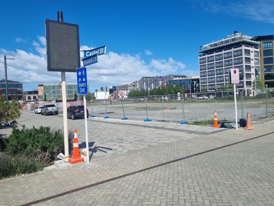 The photograph attached to this poles and signage - general report