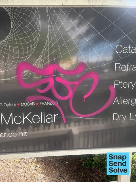 Graffiti on a fence, building or structure, a report photo