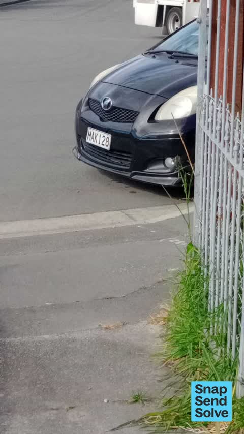 Hazard, vehicle, a report photo