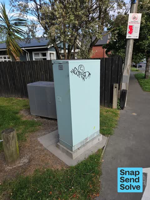 Graffiti on a fence, building or structure — a report photo