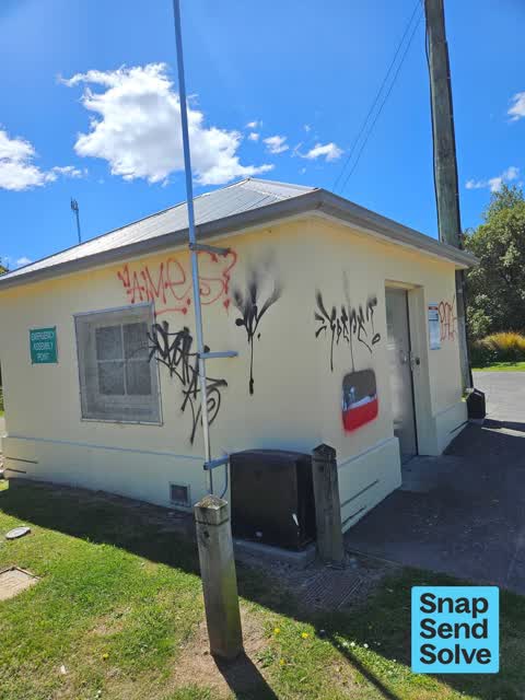 Graffiti on a fence, building or structure — a report photo