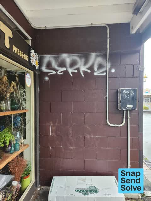 Graffiti on a fence, building or structure — a report photo