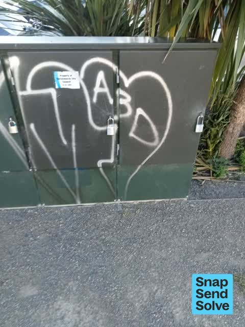 Graffiti on a fence, building or structure, a report photo