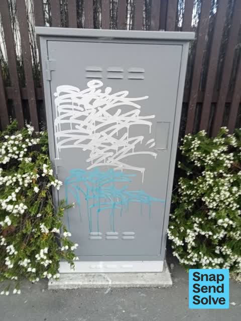 Graffiti on a fence, building or structure, a report photo