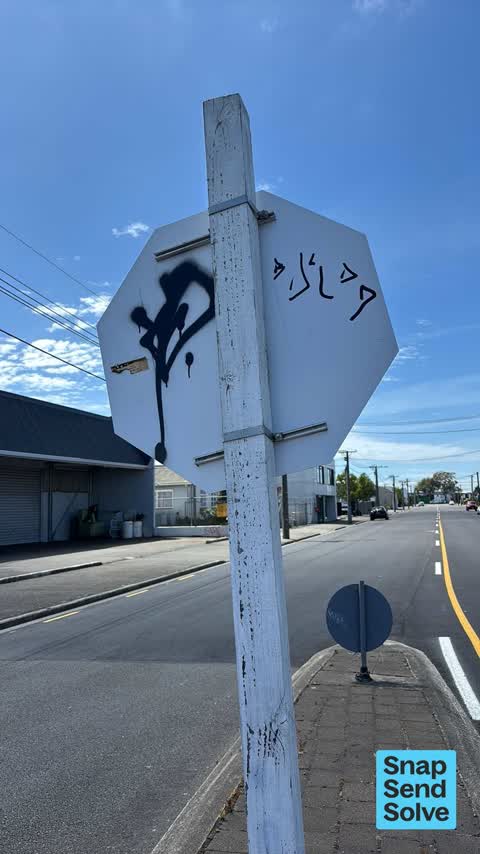 Graffiti on a sign, mural or public art, a report photo