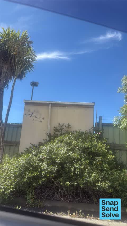 Graffiti on a fence, building or structure, a report photo